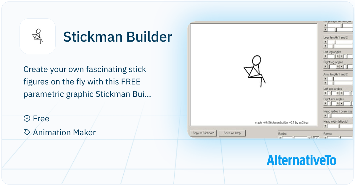 Stickman Builder: Free parametric graphic Stickman Builder, creates ...