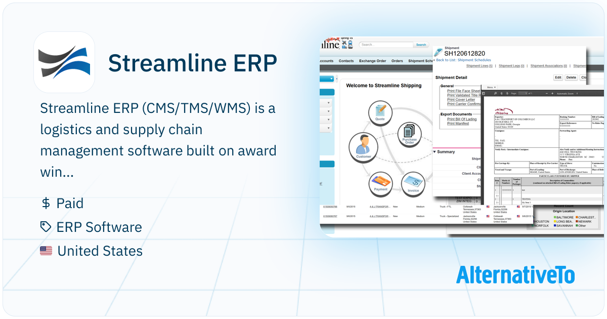Streamline ERP: Logistics (CRM/TMS/WMS) supply chain management ...