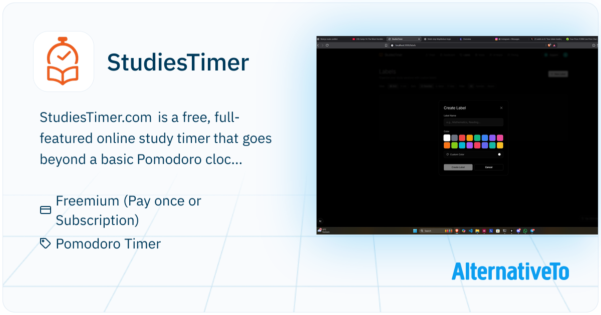 StudiesTimer: Website to track studies with AI helper, leaderboard ...