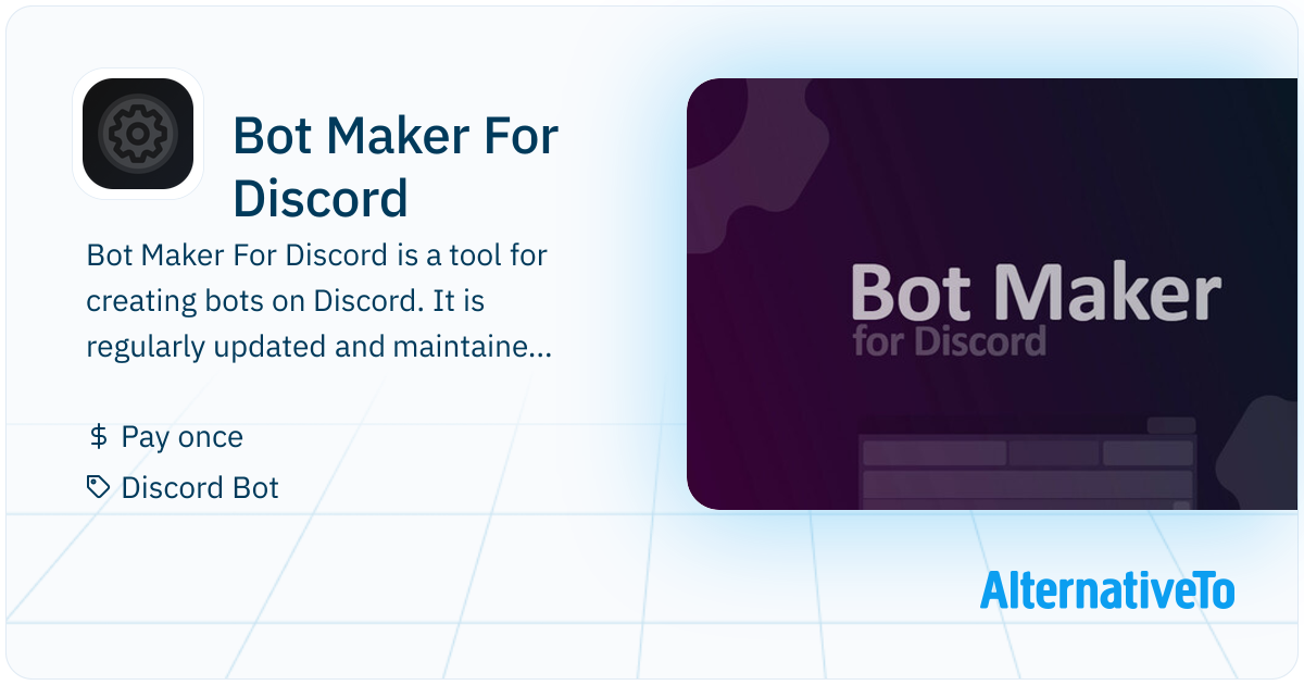 Bot Maker For Discord: Create Discord bots without code using 250 ...