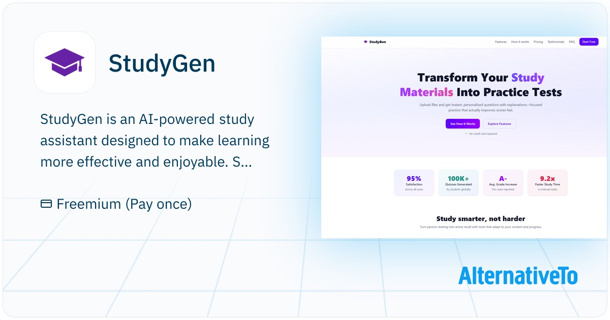 StudyGen: AI tool that helps students instantly turn study materials