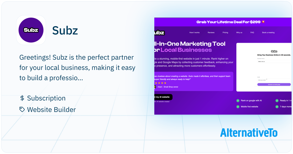Subz: Is your partner in making your local business shine online ...
