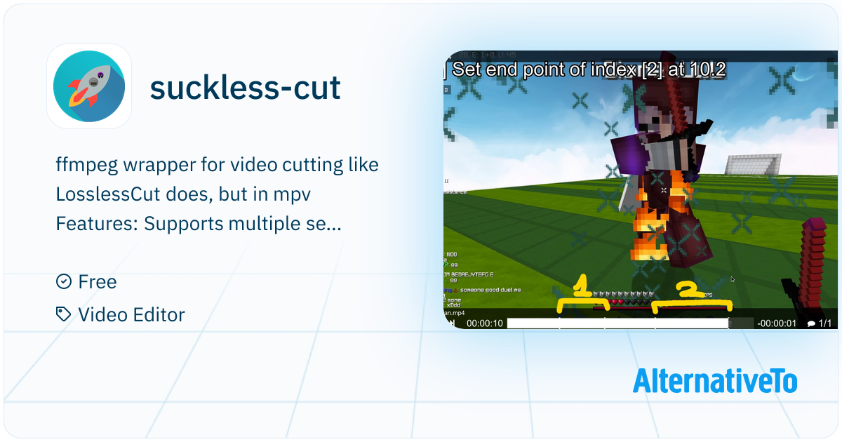 Suckless Linux suckless-cut: Video cutting that sucks less (inspired by Lossless Cut ...