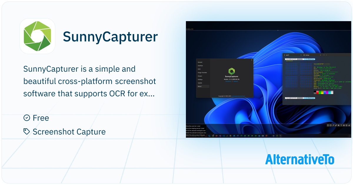 SunnyCapturer: Simple and beautiful screenshot software for Windows ...