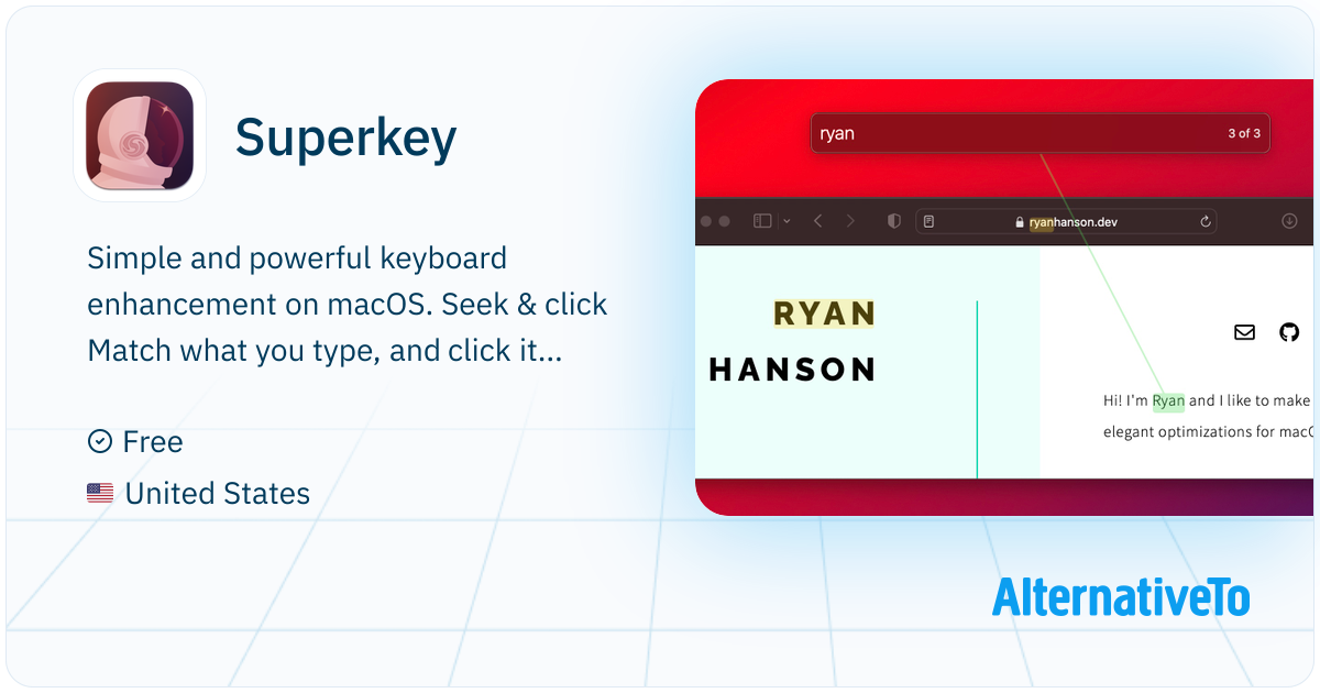 Superkey: Simple and powerful keyboard enhancement on macOS | AlternativeTo