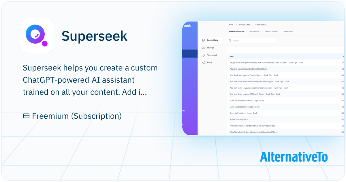 Superseek: Helps you add a custom ChatGPT-powered AI assistant to your ...