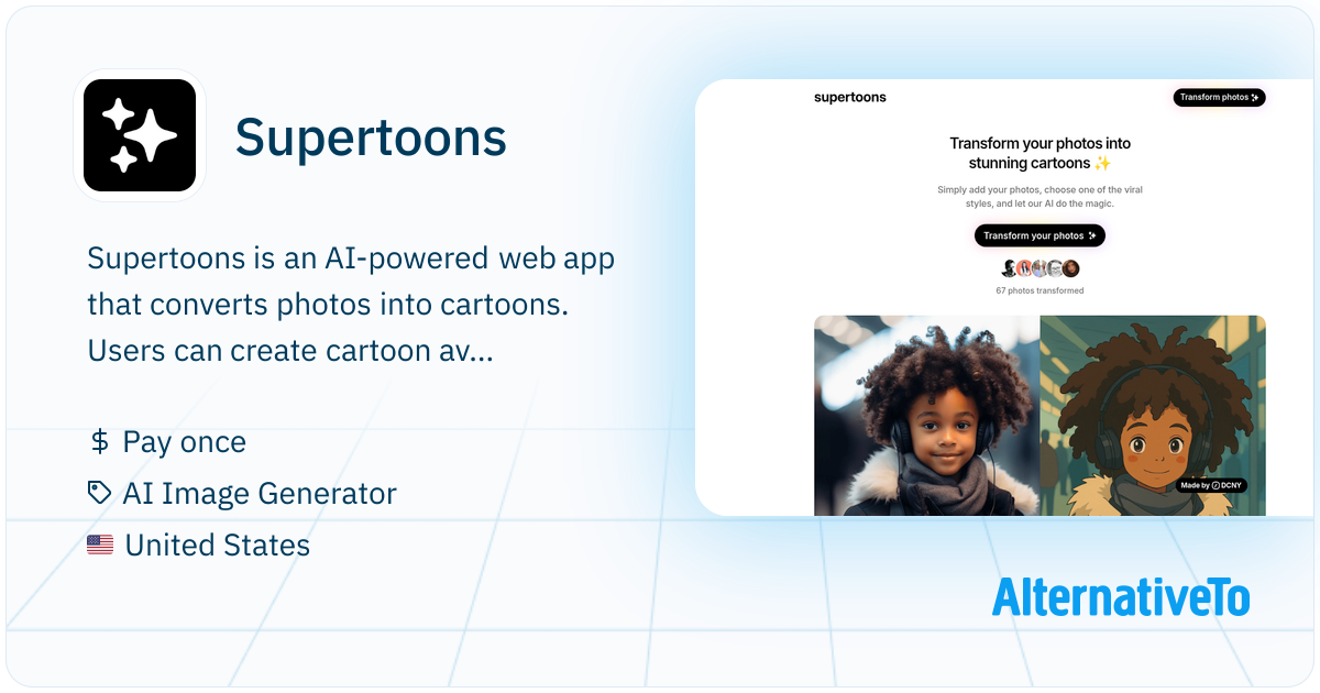 Supertoons: Create high-res cartoon images from photos online, fast ...