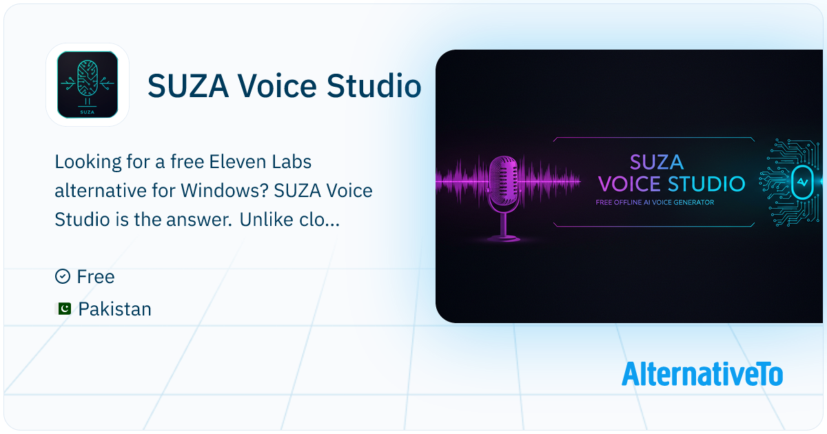 SUZA Voice Studio: Unlimited AI Voice Generation | AlternativeTo