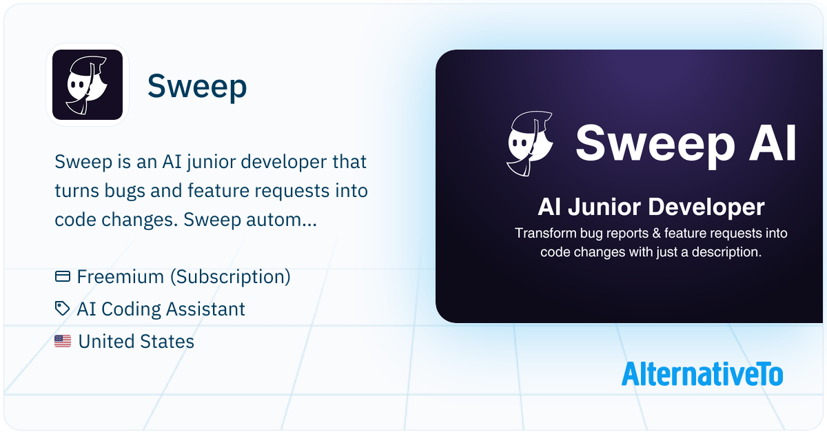 Sweep Block Coding Sweep: AI code assistant that turns GitHub issues into GitHub pull ...