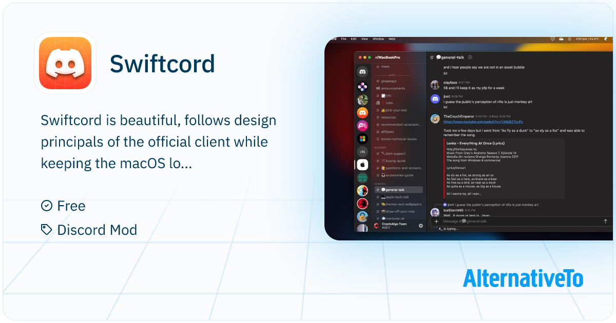 Swiftcord: Native Discord client for macOS in Swift | AlternativeTo