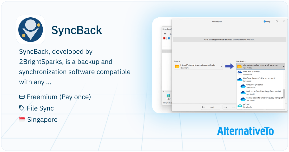 SyncBack: Backup, sync, restore on Windows systems | AlternativeTo