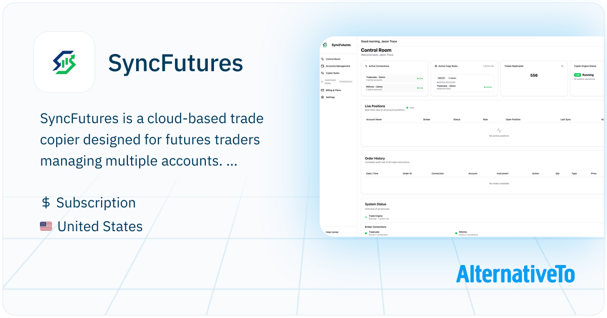 SyncFutures: Futures trade copier that syncs trades across multiple ...