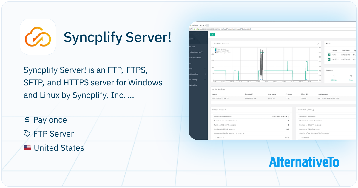 Syncplify Server!: Cross-platform SFTP, FTP(E/S) and HTTPS server ...