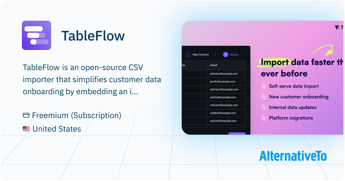 TableFlow: Embed an AI-powered CSV import and cleansing model into your ...