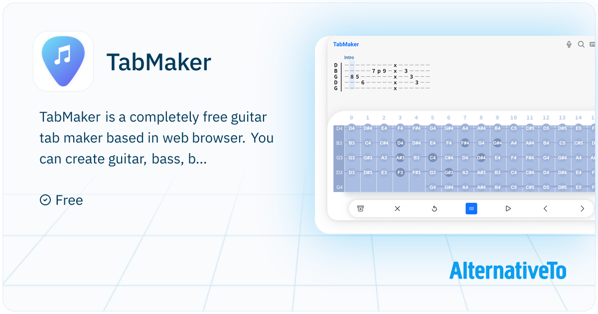 Tab Making TabMaker: Create guitar, bass, banjo or ukulele tabs, play it and ...