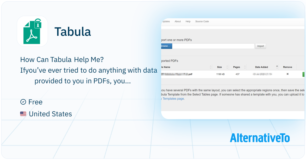 Tabula Software Download Tabula: Tool for liberating data tables locked inside PDF files ...