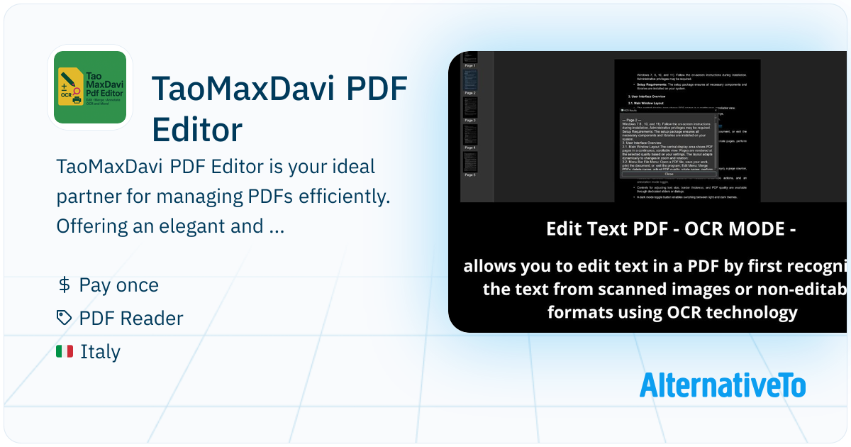 TaoMaxDavi PDF Editor: Powerful, intuitive tool for viewing, annotating ...