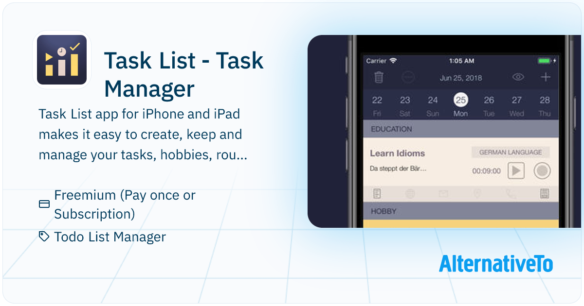 Task List - Task Manager : Task List app for iPhone and iPad makes it ...
