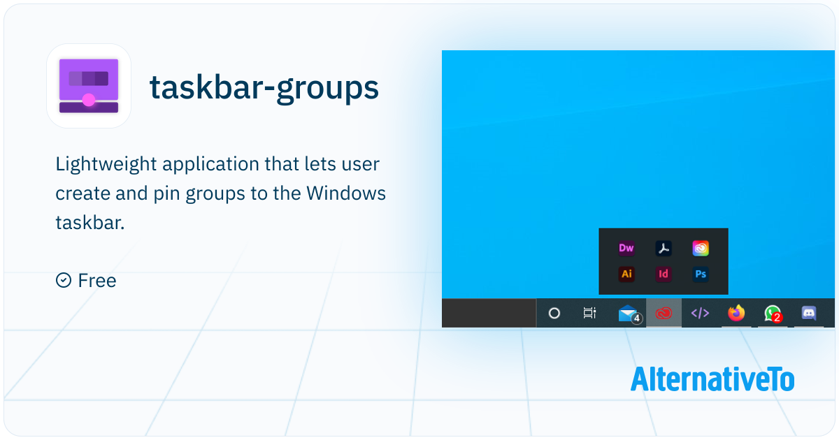 taskbar-groups: Lightweight application that lets user create and pin ...