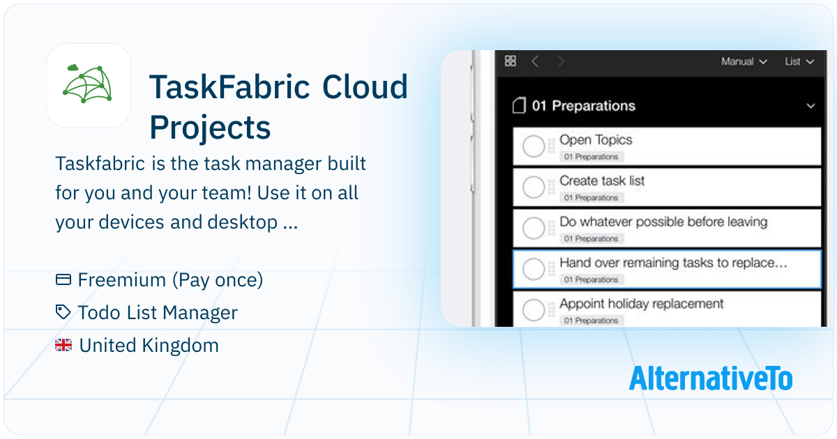 Taskis Built TaskFabric Cloud Projects: Taskfabric is the task manager built for you ...