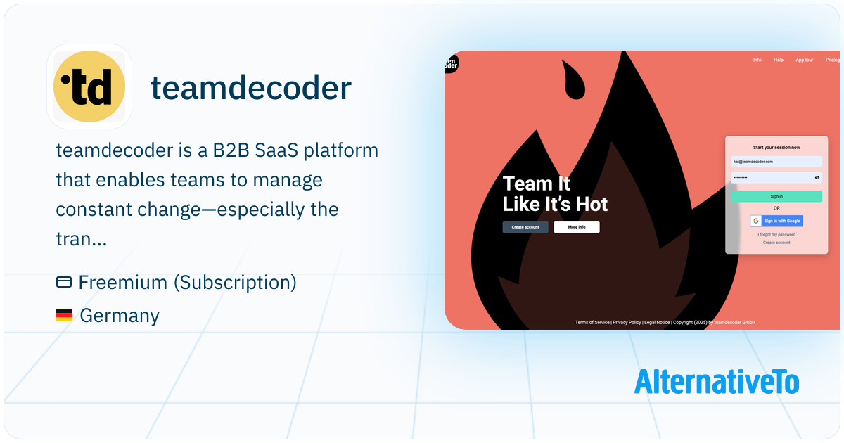 teamdecoder: B2B SaaS platform that enables | AlternativeTo