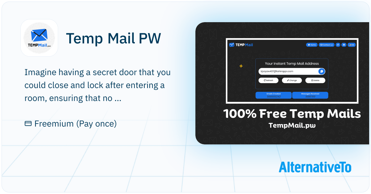 Temp Mail PW: Get an instant, secure temporary email address with Temp ...