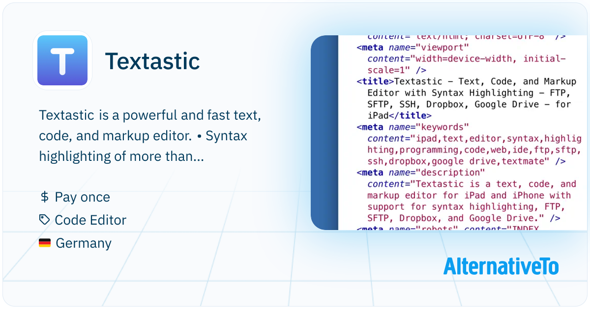 Textastic: Advanced code editor for iOS and macOS with support for ...