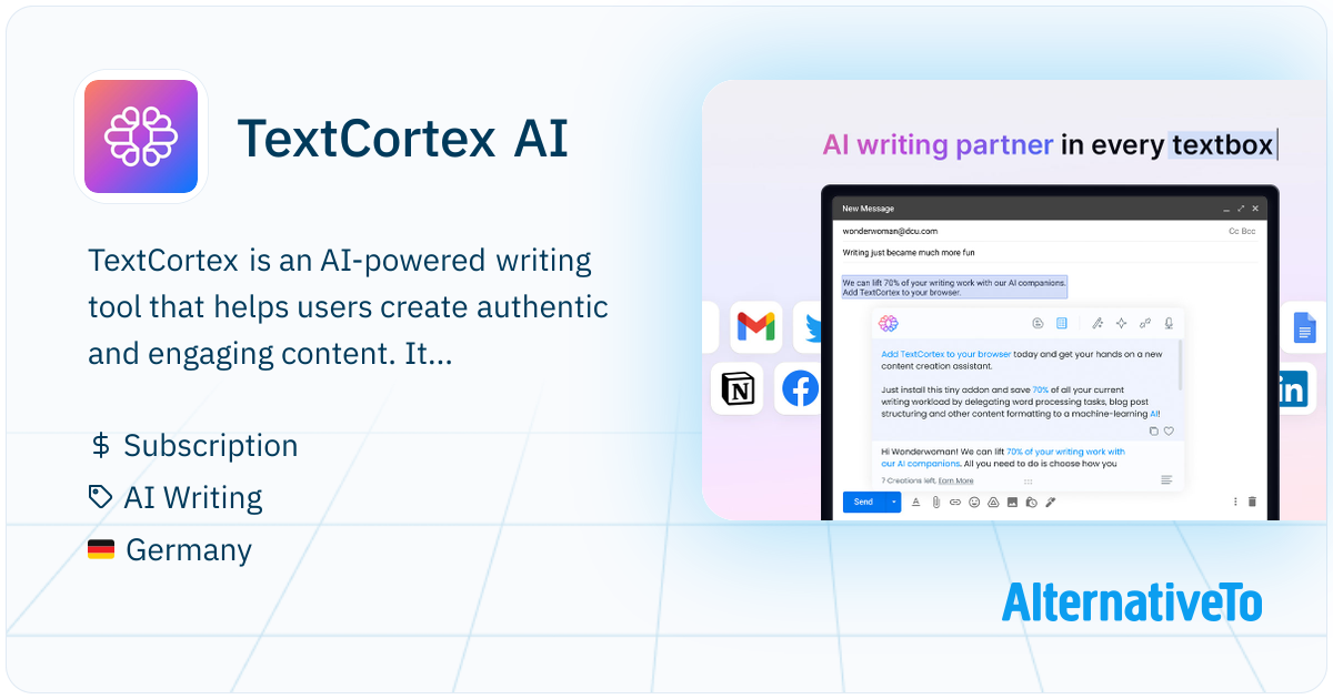 TextCortex AI: AI writing tool with rephrasing and templates ...