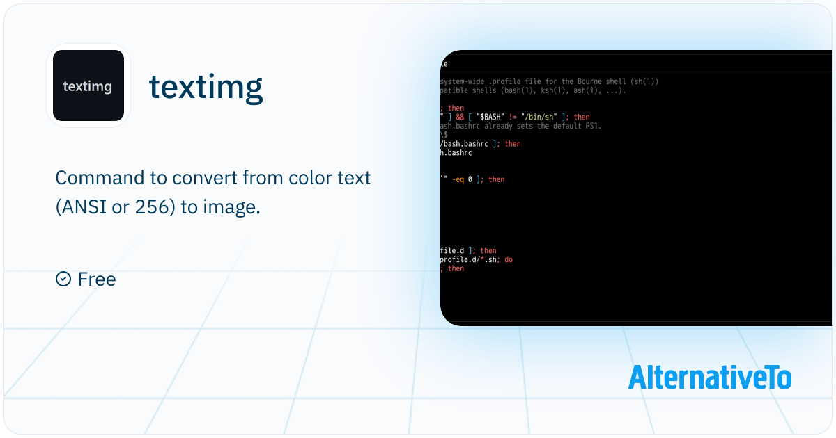 textimg: Command to convert from color text (ANSI or 256) to image ...