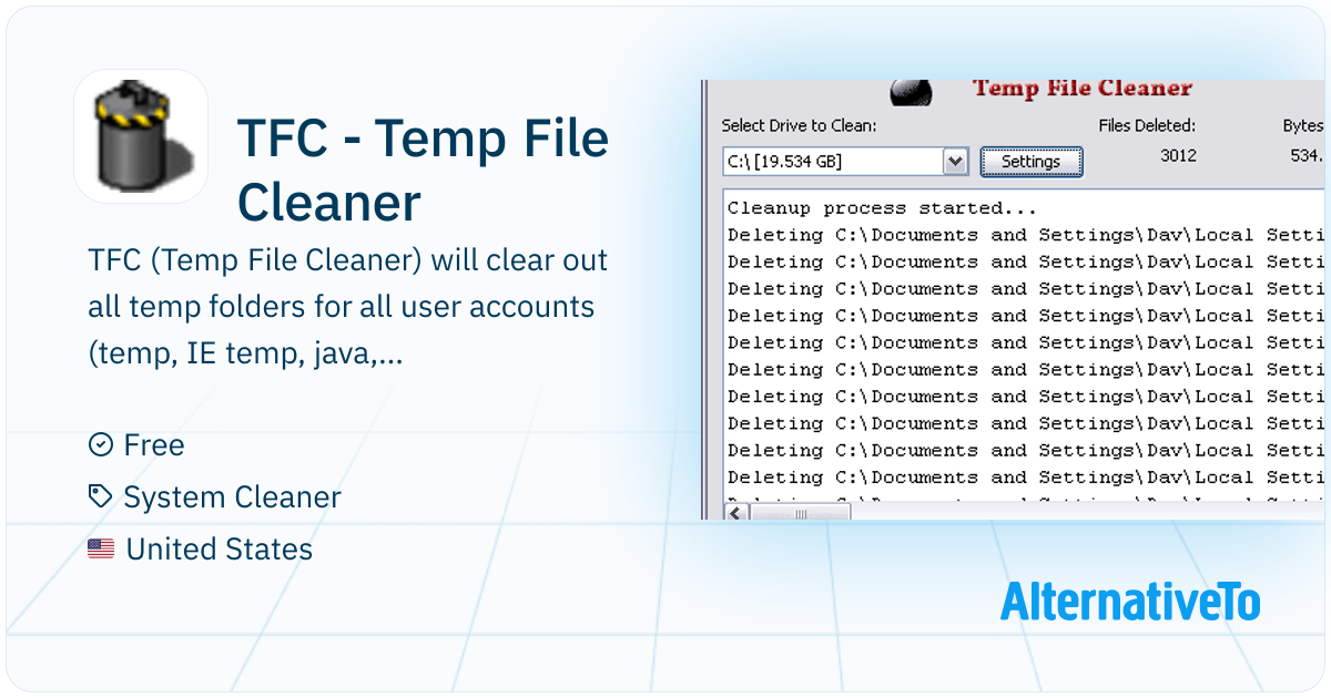 TFC - Temp File Cleaner: TFC (Temp File Cleaner) will clear out all ...