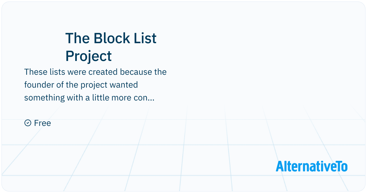 The Block List Project: These lists were created because the founder of ...
