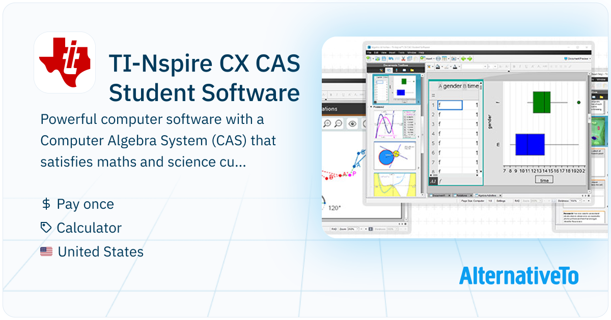 Ultra Cas Software TI-Nspire CX CAS Student Software: Powerful computer software with a ...