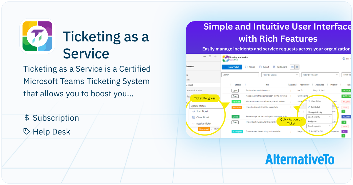 Ticketing As A Service: A Certified Microsoft Teams Ticketing System ...