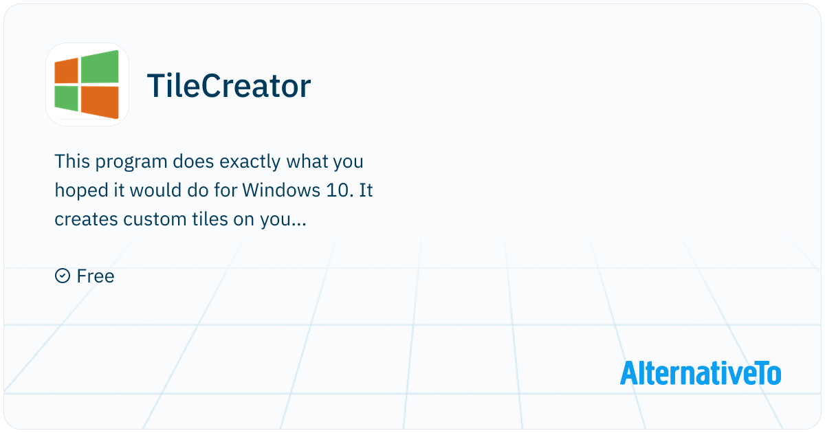 TileCreator: This program does exactly what you hoped it would ...
