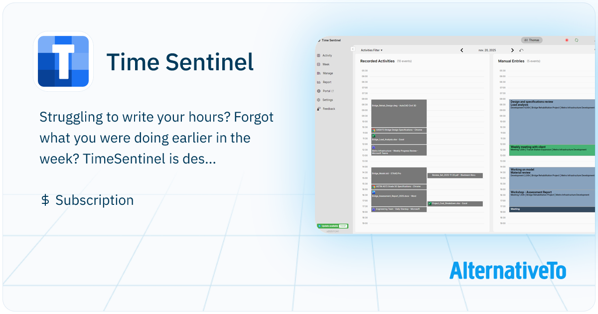 Time Sentinel: Visual timesheets solution that lets you draw your hours ...