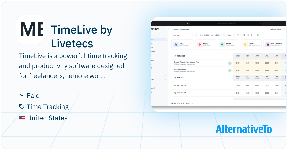 TimeLive by Livetecs: Time and Expense Tracking, Time Off Tracking ...