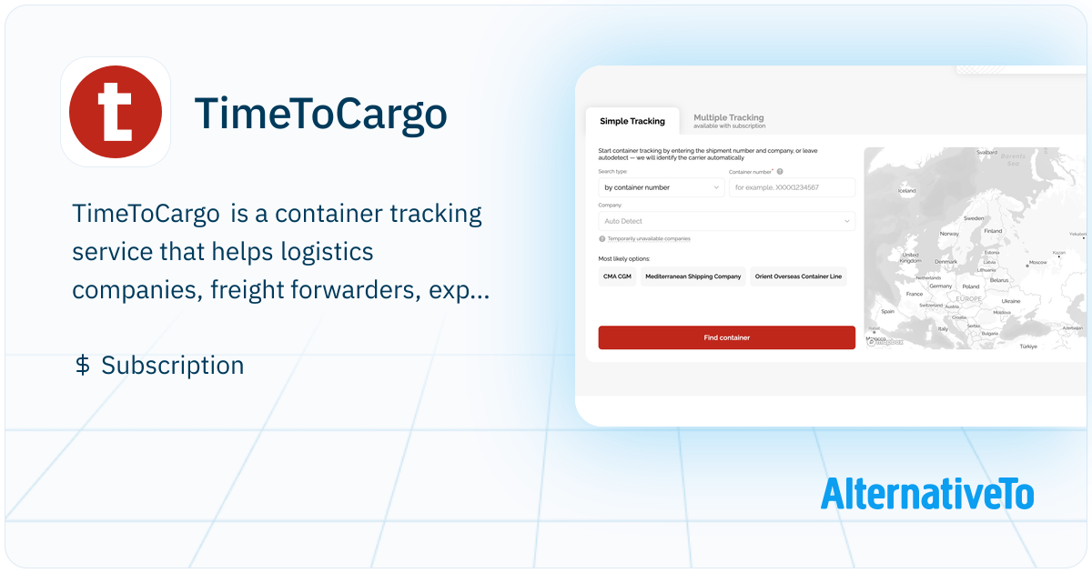 TimeToCargo: Container tracking service that consolidates shipment data ...