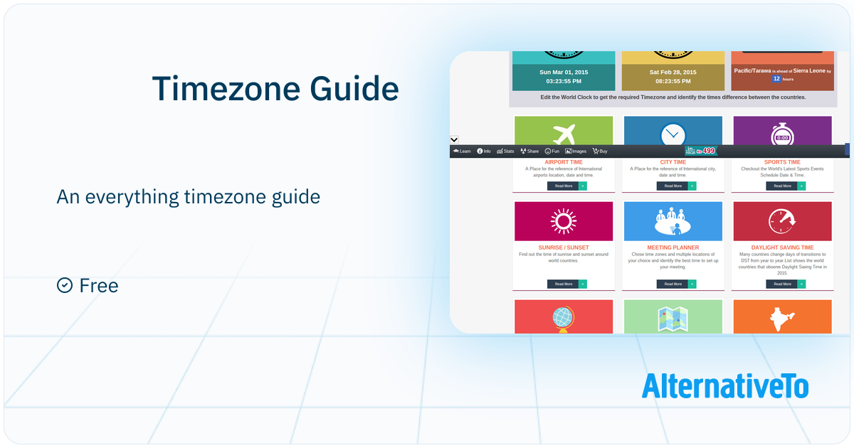 Timezone Guide: An everything timezone guide | AlternativeTo