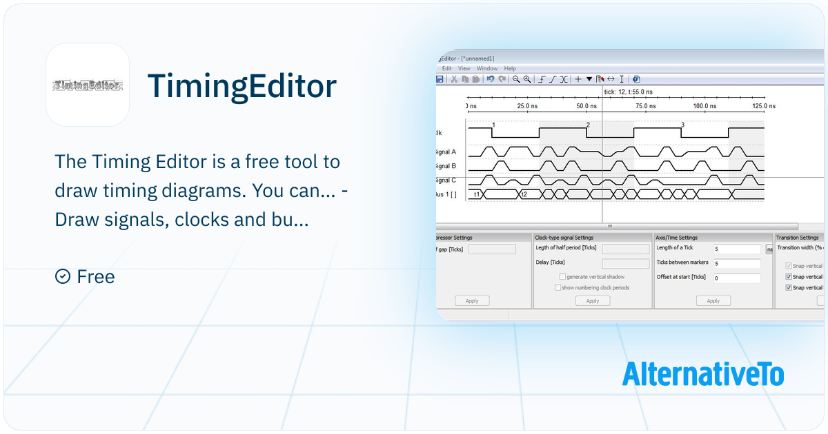 TimingEditor: Tool to graphically draw and edit timing diagrams ...