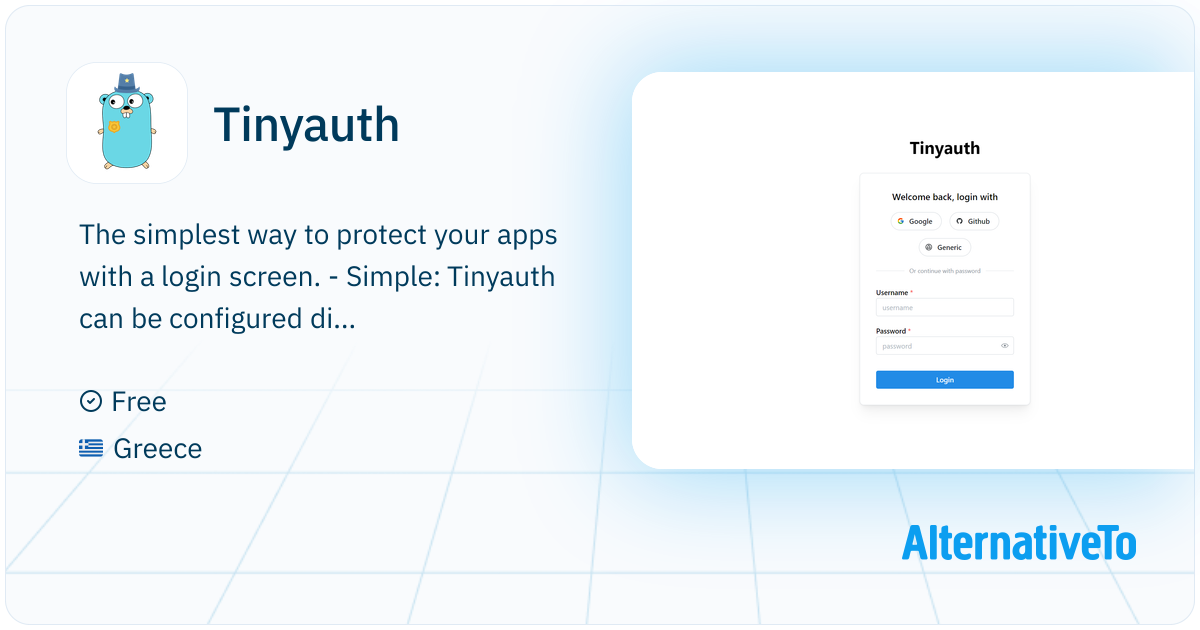 Tinyauth: The simplest way to protect your apps with a login screen ...