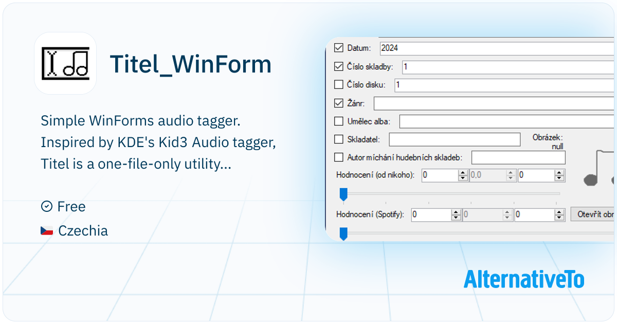 Titel_WinForm: Simple WinForms audio tagger | AlternativeTo