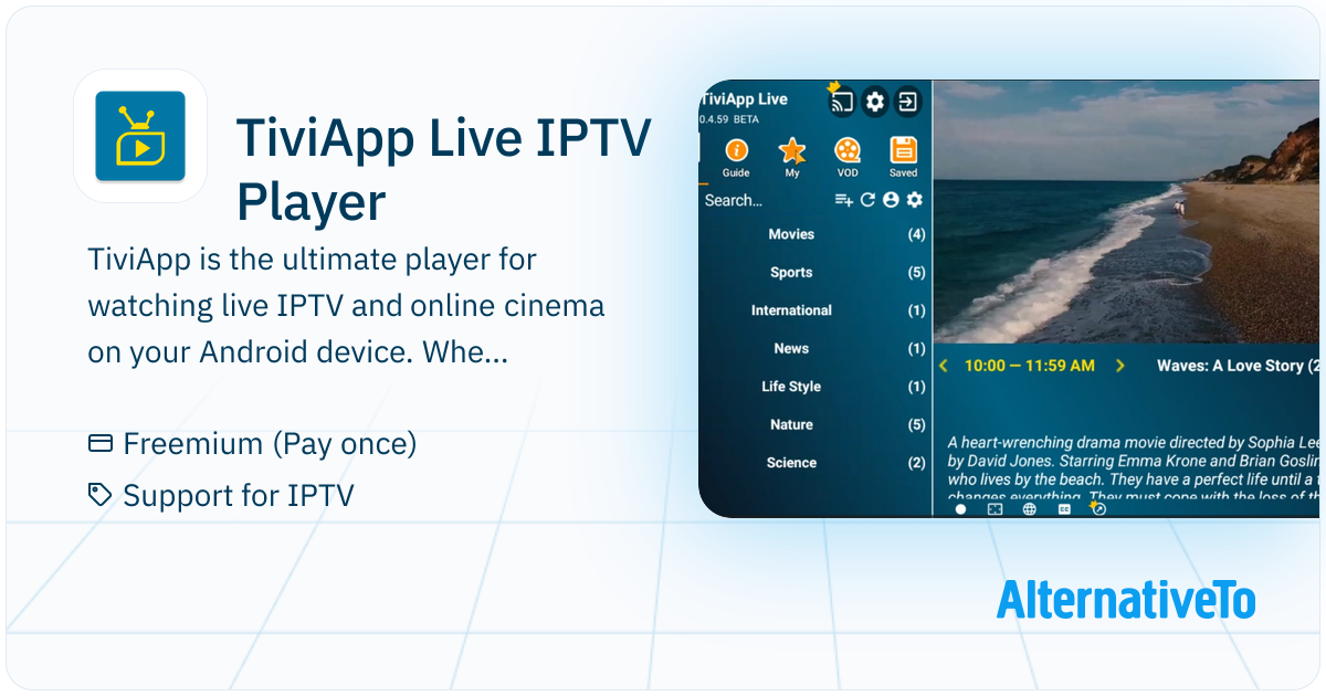 TiviApp Live IPTV Player: TiviApp is a powerful IPTV player with many ...