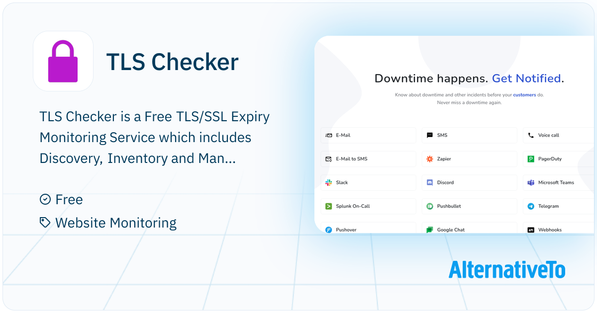 TLS Checker: Free TLS / SSL Expiry Monitoring Service which includes ...