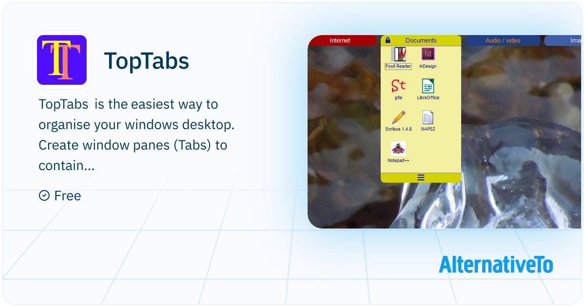Topde Tab TopTabs: Windows desktop organiser | AlternativeTo