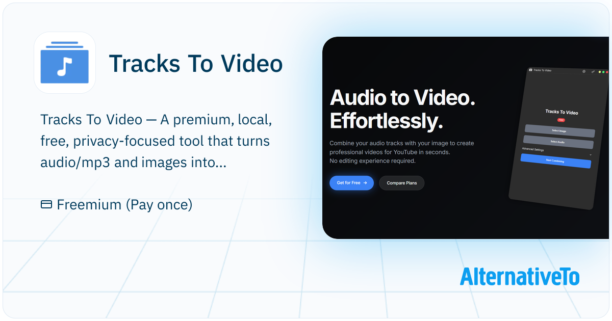 Mp3 Track Tracks To Video: A premium, local, free, privacy-focused tool that ...