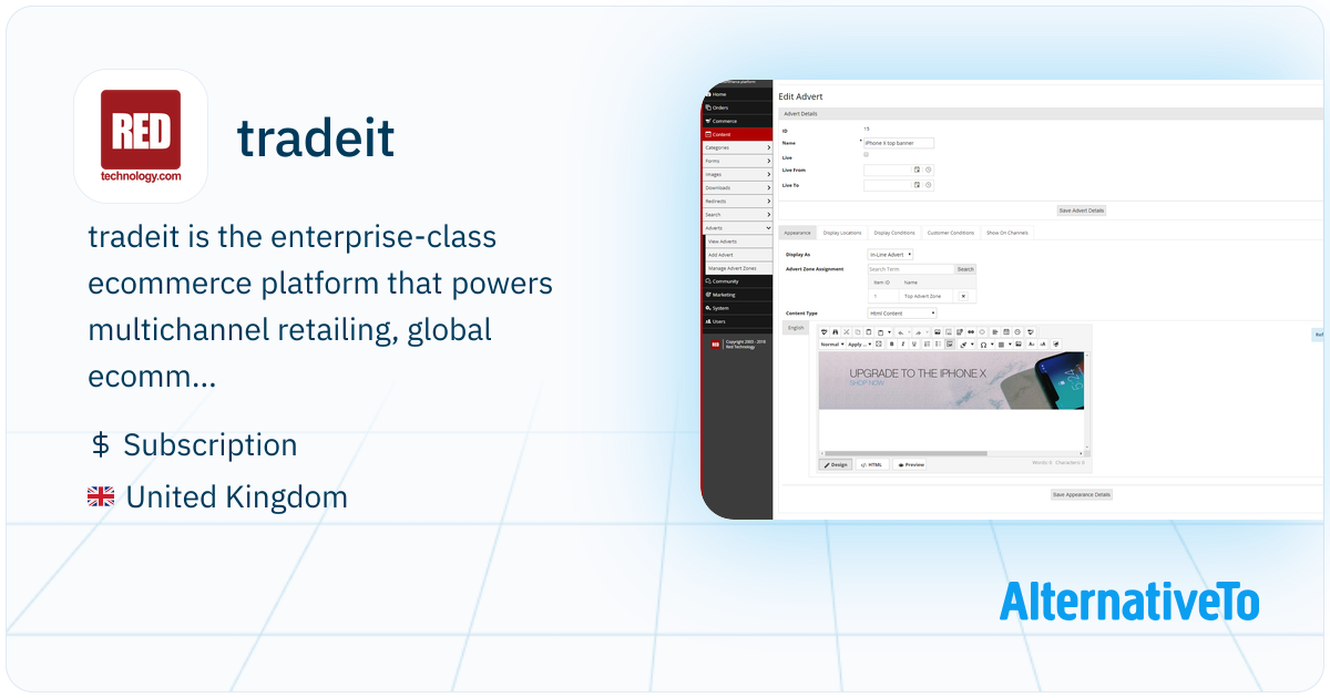 tradeit: B2C & B2B Ecommerce Platform | AlternativeTo
