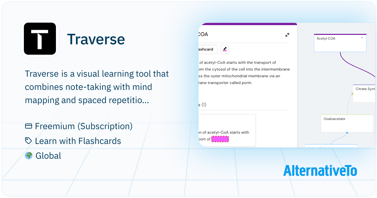 Traverse Notes Traverse: The only app combining mind maps, notes and flashcards, so ...