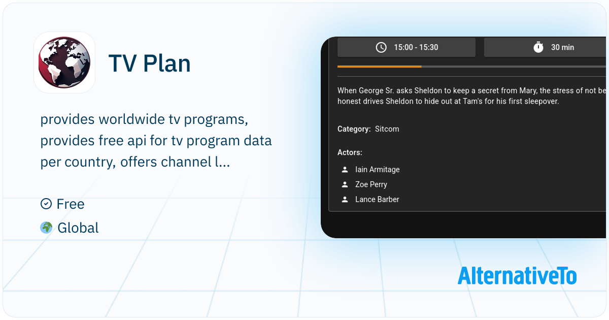 TV Plan: Provides worldwide tv programs, provides free api for tv ...