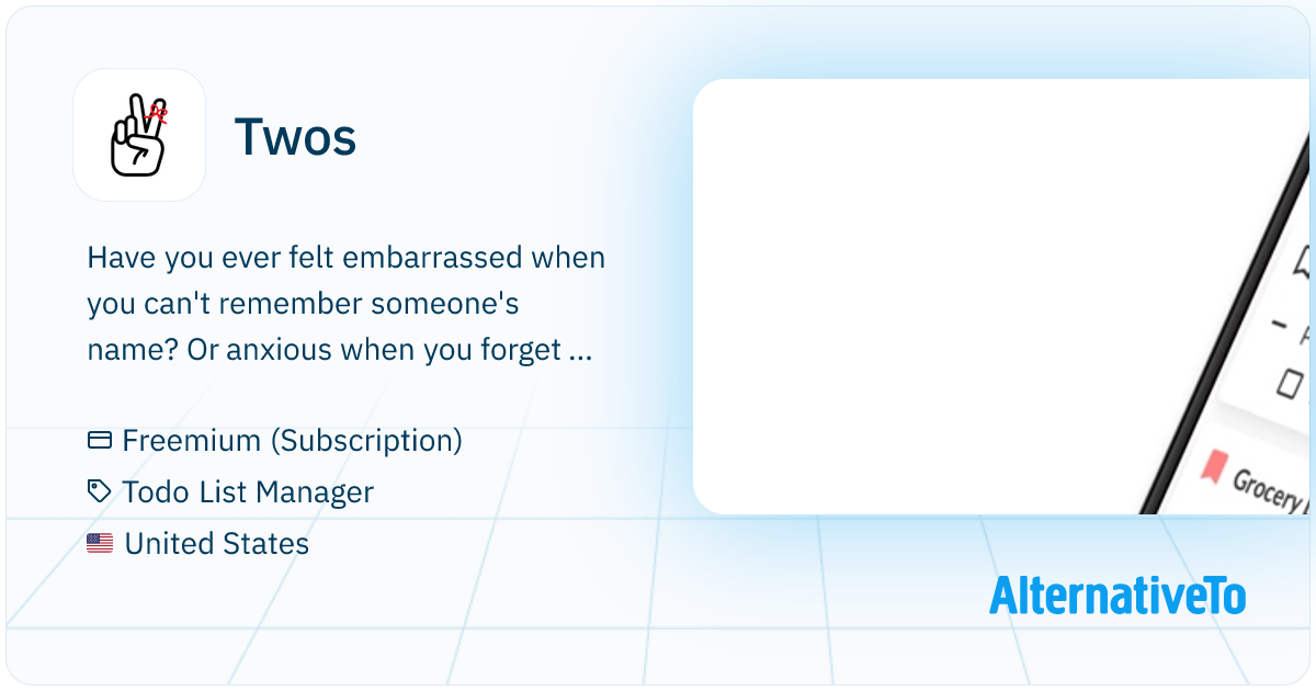 Twos: Have you ever felt embarrassed when you can't | AlternativeTo