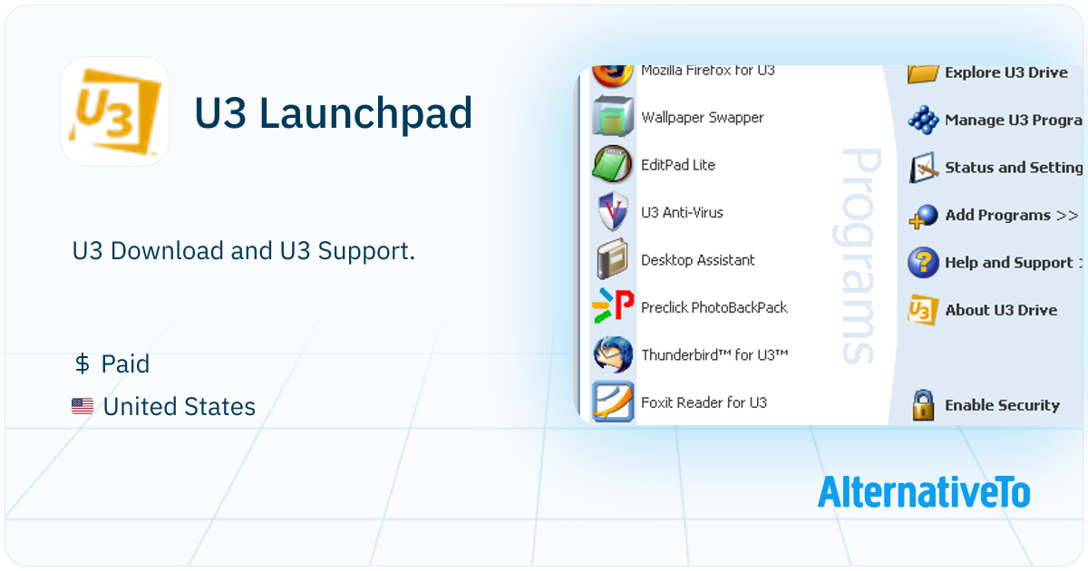 U3 Launchpad: U3 Download and U3 Support | AlternativeTo